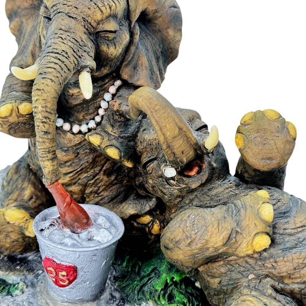 Elephants Fun Drinking Silly Party Alcohol Drunk Laughing Ruby's Collection